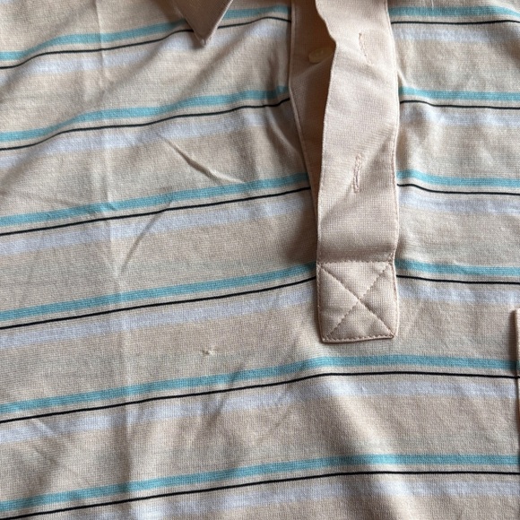 Christian Dior vintage and rare polo Men's Striped Tan Shirt large - Picture 2 of 5